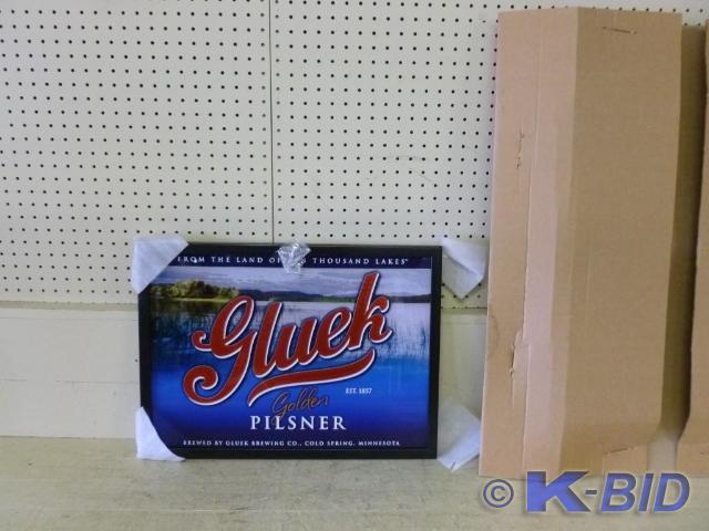 Gluek&nbspPilsner wood framed and ...