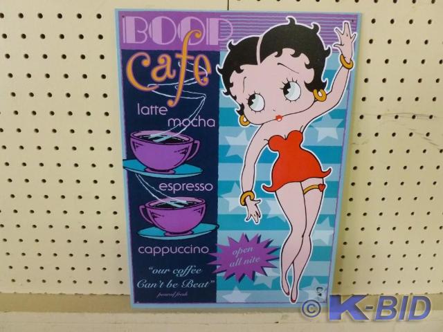 Boop Cafe metal sign that measures ...