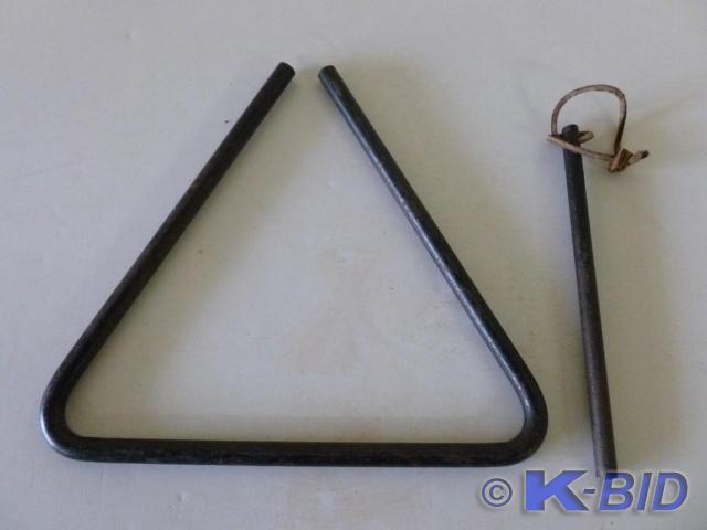 Large vintage metal triangle bell w...
