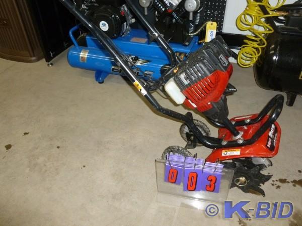 lot 3 image: Craftsman 4 cycle mini tiller. Appe...
