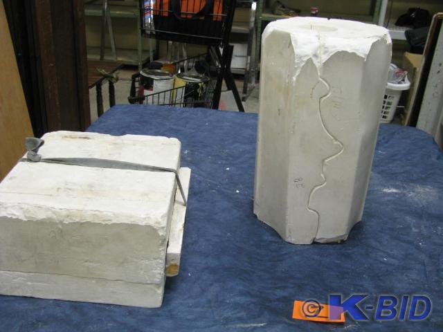 lot 1 image: Plaster slip molds for ceramics