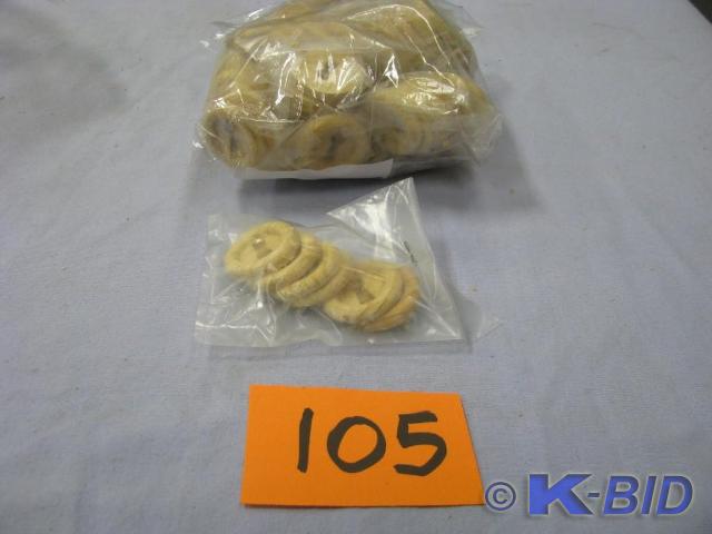 lot 105 image: 60 wooden key hole discs