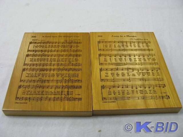 lot 119 image: laser cut wooden plaques of Christm...