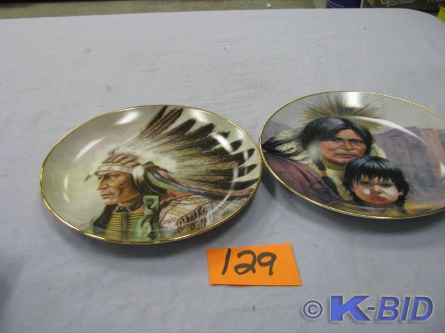 lot 129 image: Native American porcelain plates co...
