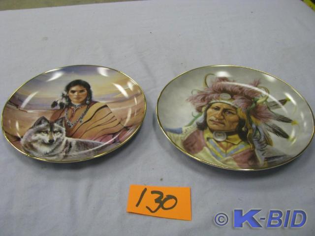 lot 130 image: Native American porcelain plates co...
