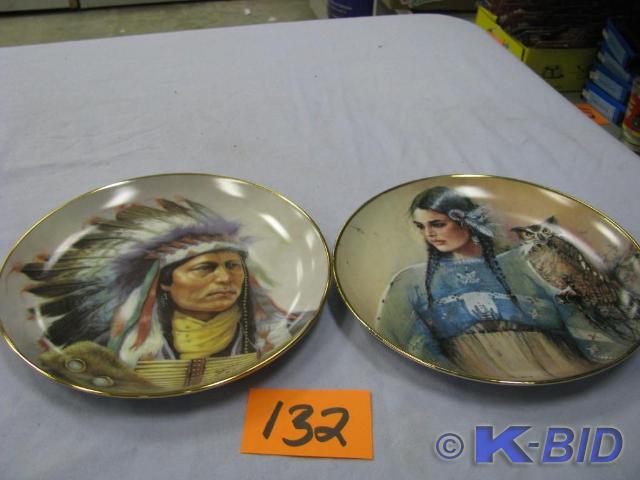 lot 132 image: Native American porcelain plates co...