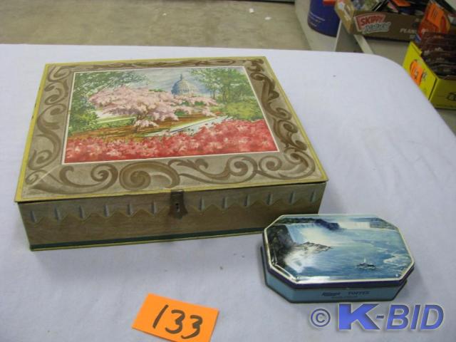 lot 133 image: two vintage tins one smaller Niagra...