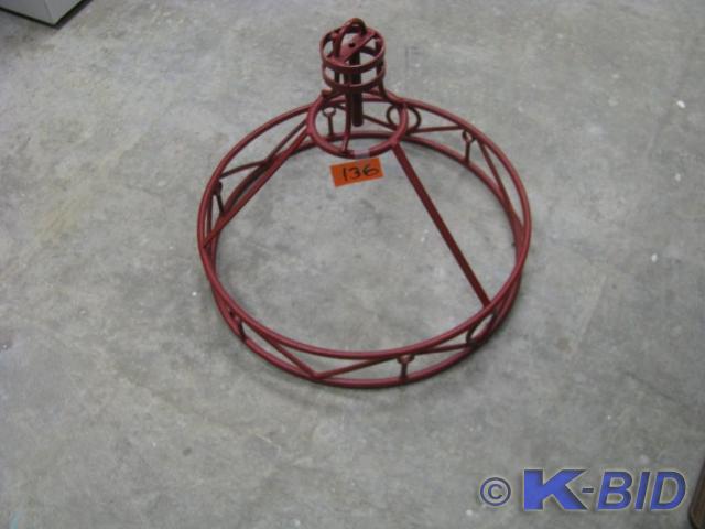 lot 136 image: red hanger could be a swag light or...