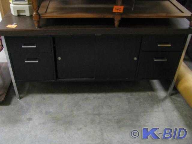 lot 139 image: large metal office style credenza v...