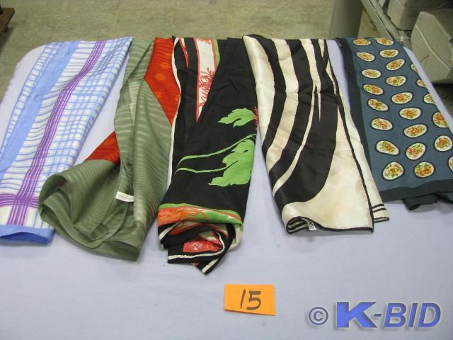 lot 15 image: 5 quality scarves see photos