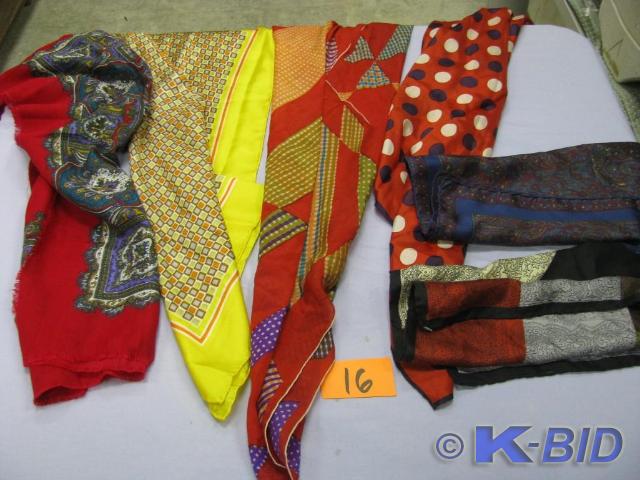 lot 16 image: 4 quality scarves and two mens hank...