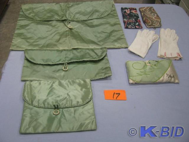 lot 17 image: satin travel bags eye glass cases a...