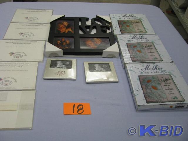 lot 18 image: 5 lucite adhesive frames two small ...