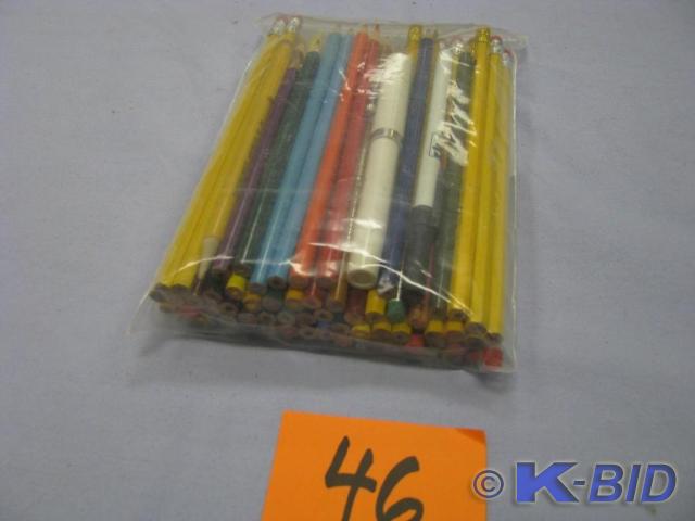 lot 46 image: lot of colored and regular pencils ...