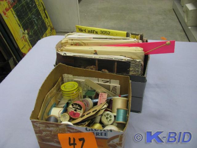 lot 47 image: lot of patterns and sewing items se...