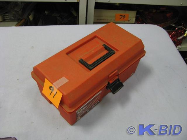 lot 91 image: tackle box with fishing line