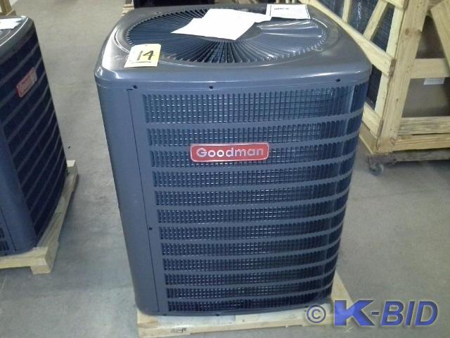 lot 114 image: Goodman 13 Seer, R-22, Dry Ship Con...