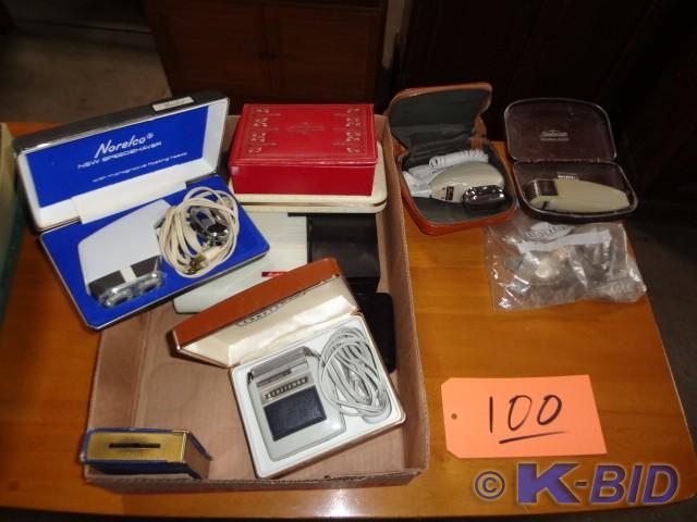 Watches for parts, Shavers, Boxes