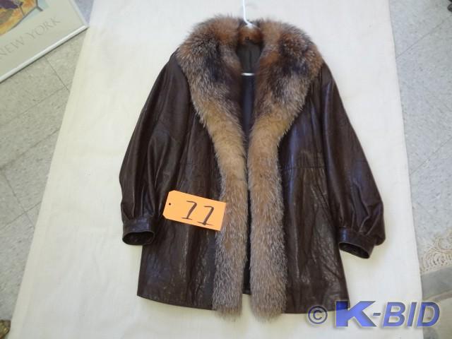 Leather Jacket, Fur Collar