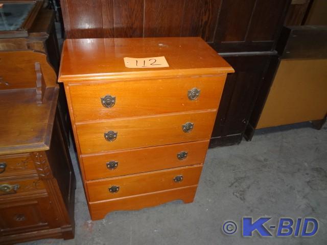 Small, Narrow 4 Drawer Chest