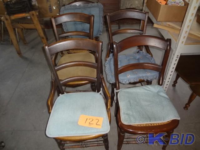 (5) Caned Chairs, 2 need repair