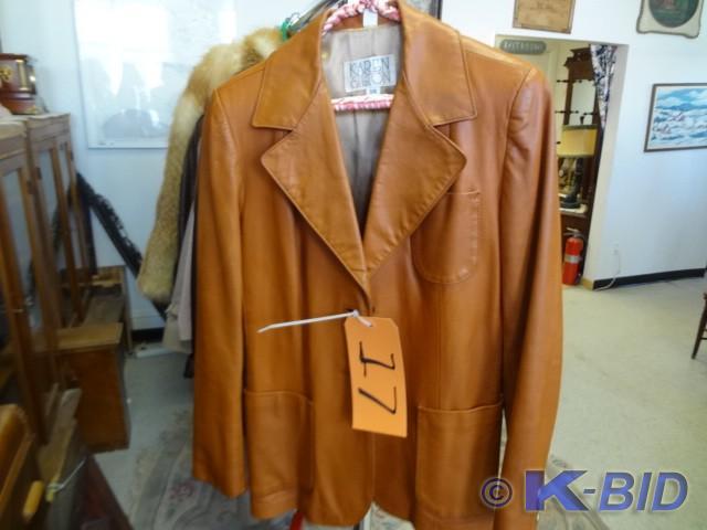 Leather Blazer, sz 910