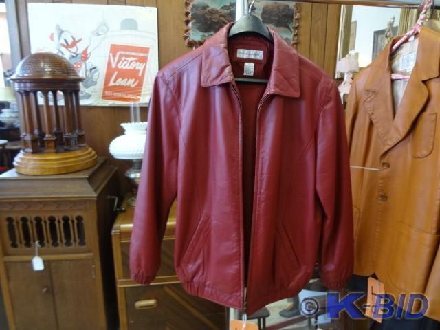 Red Leather Jacket, sz M