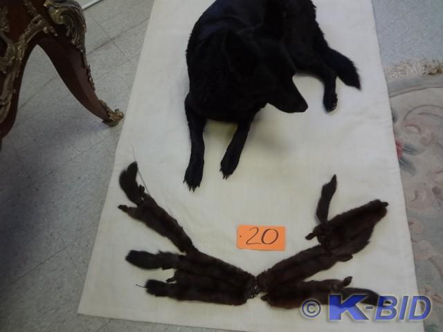 Full Mink CollarStole wTails