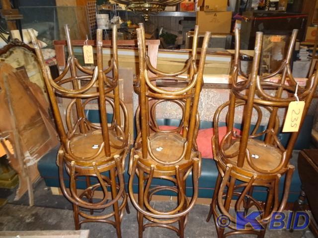(6) Bar Stools, Bentwood