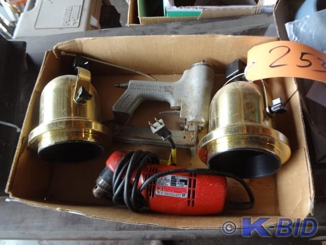 Track Lights, Angle drill, Stapler