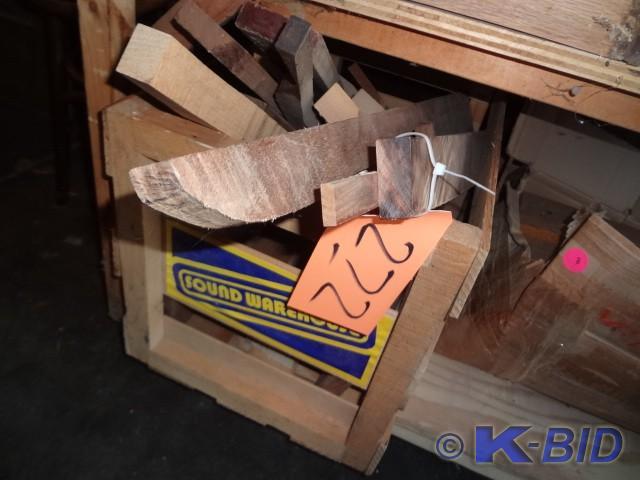 Box of Walnut, Ash, Cedar Pieces
