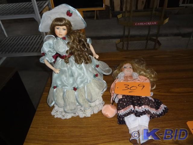 (2) Porcelain Dolls