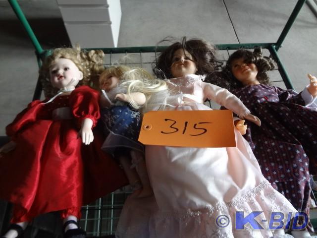 (4) Porcelain Dolls