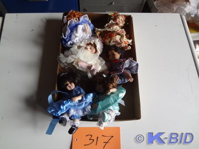 (6) Small Porcelain Dolls