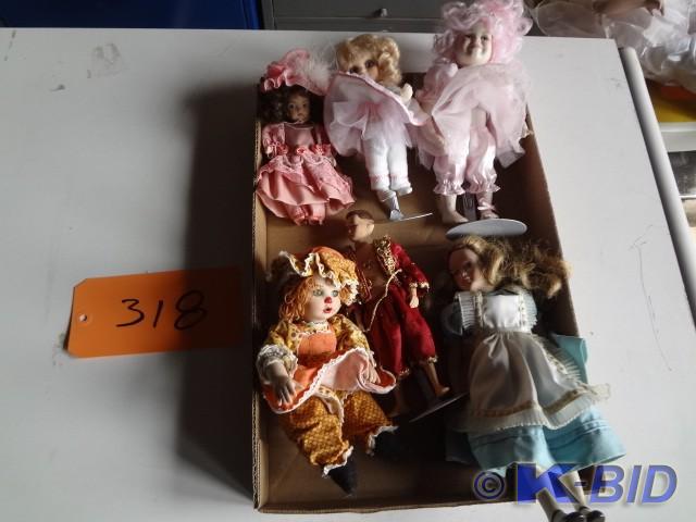 (6) Small Porcelain Dolls