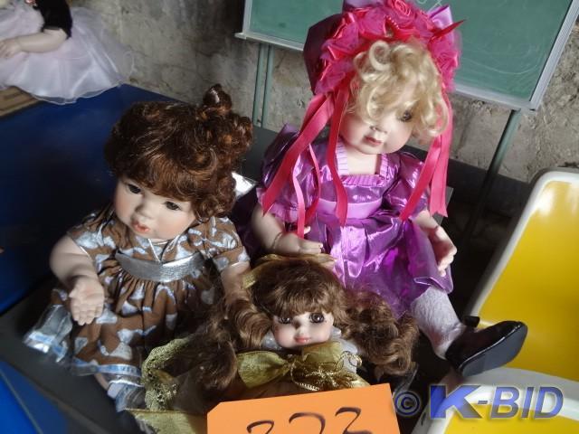 (3) Large Porcelain Baby Dolls