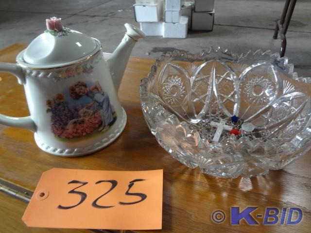 Crystal Bowl, Shirley Temple T-Pot,...