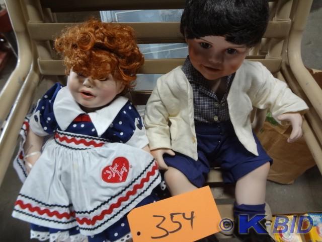 (2) Large Porcelain Dolls