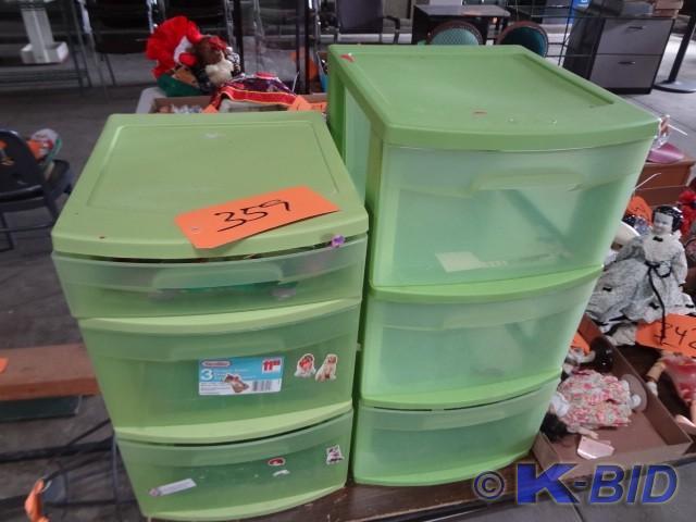Green Plastic Drawers