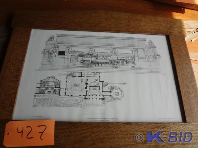 Frank Lloyd Wright Plan Print, cool...