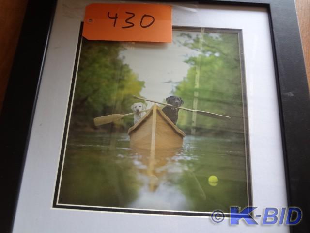Dogs in a Boat