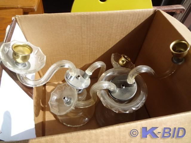 Glass light fixtures, old