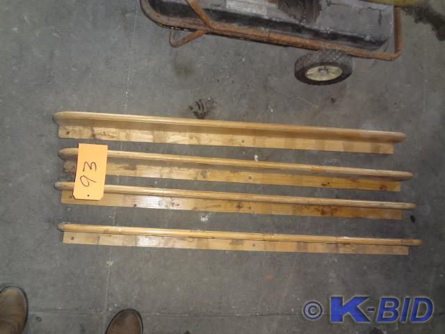(4) Oak Wall Shelves