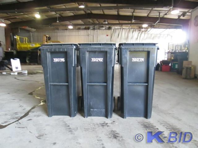 A lot of Three 35 Gallon Rollaway G...