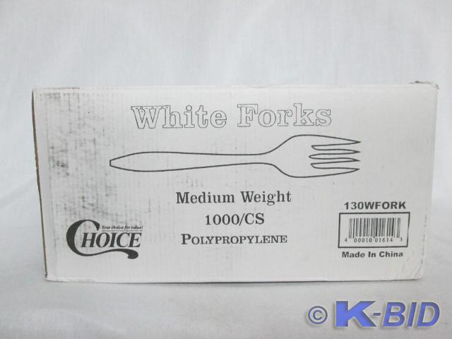 Box of Plastic Forks   Medium Weigh...