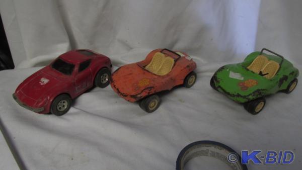 set of 3 tin TONKA cars , approx&nb...