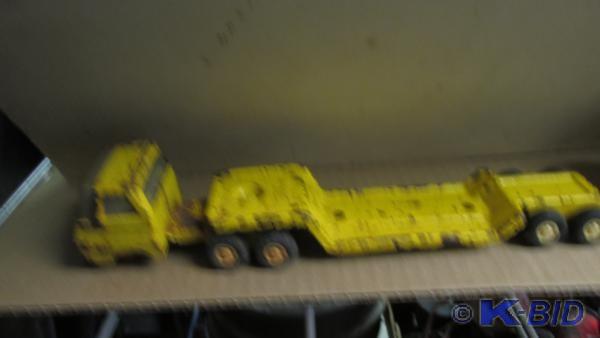 Vintage tin low boy trucktrailer