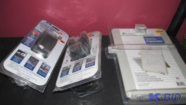 cell phone holders and paper holder...
