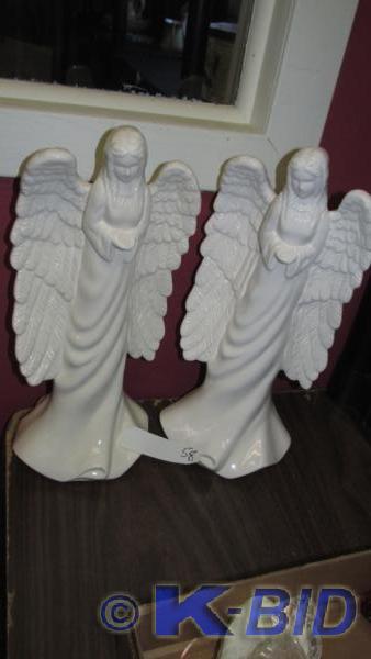 pair of 13 ceramic &nbspangels&nb...