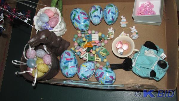 holiday decorations- bunnies  eggs...